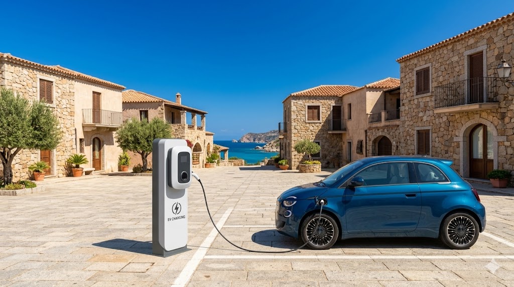 Colonnina di ricarica per auto elettriche in Sardegna - Green Mood Italia mobilità sostenibile