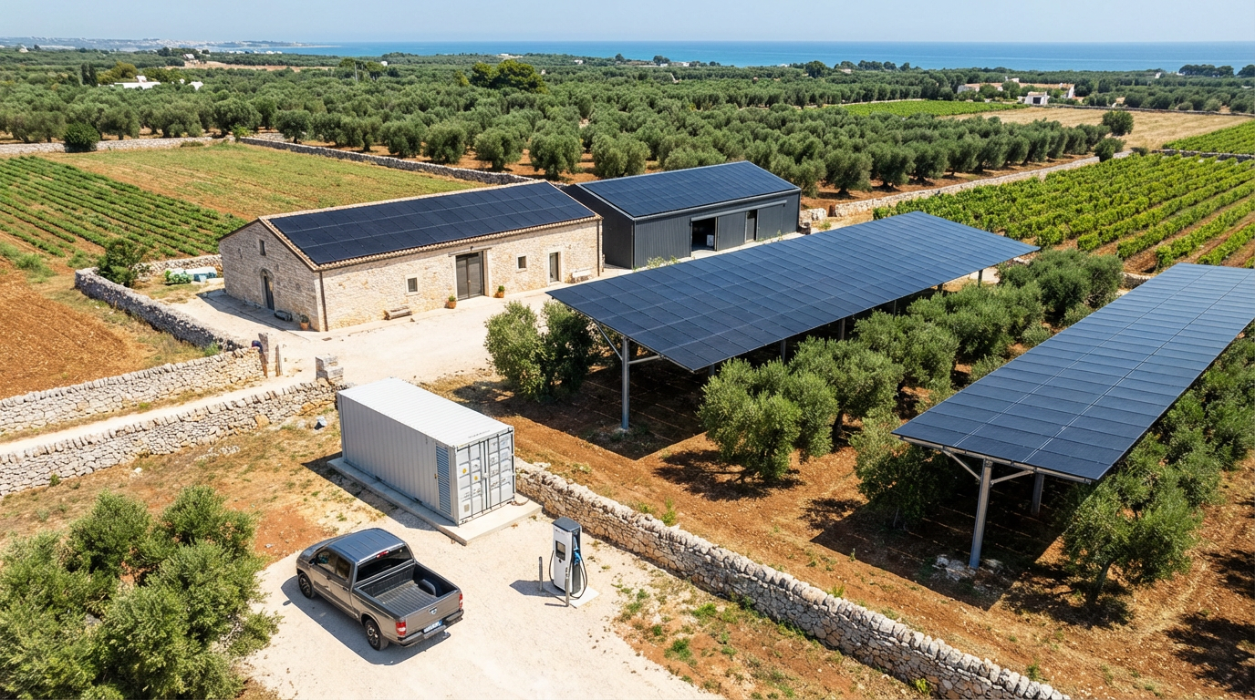 Azienda agricola nelle campagne di Trani per agrivoltaico
