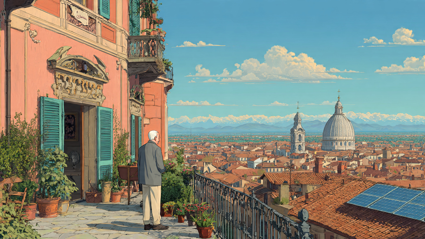 Palazzina storica con impianto fotovoltaico a Novara – pulizia professionale Green Mood