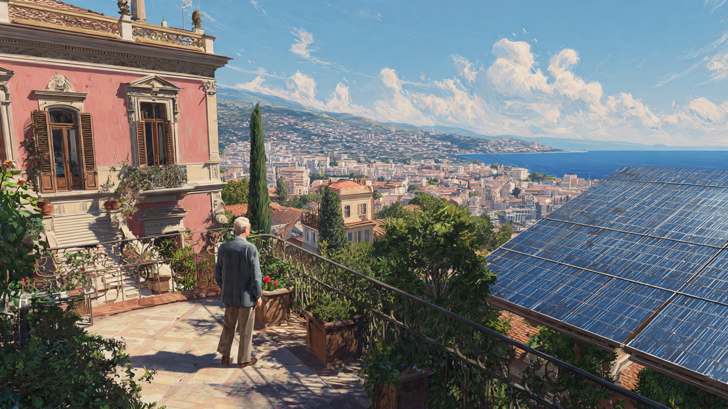 Villa con impianto fotovoltaico a Genova – pulizia professionale Green Mood