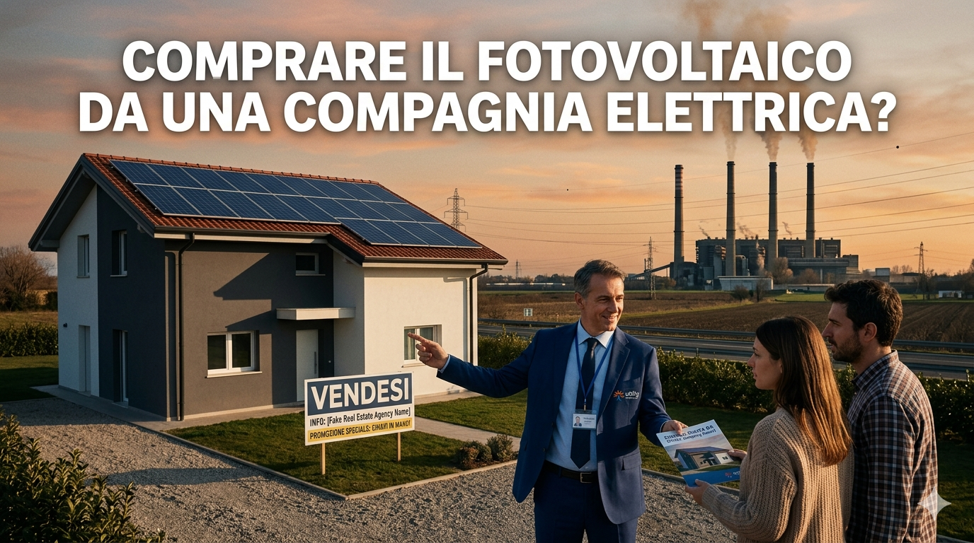 Fotovoltaico da compagnia elettrica - metafora visiva