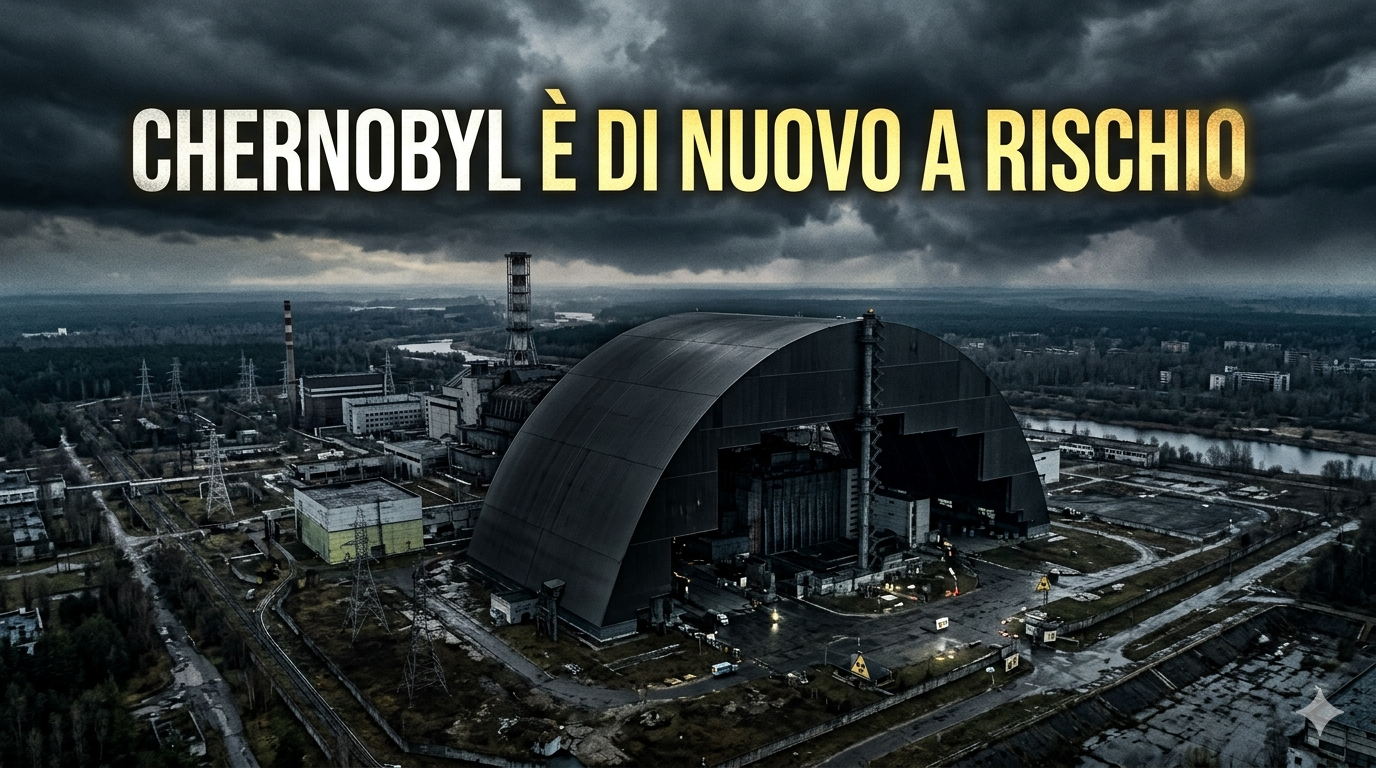 Chernobyl sarcofago visto dall'alto, segni di deterioramento strutturale nel 2026