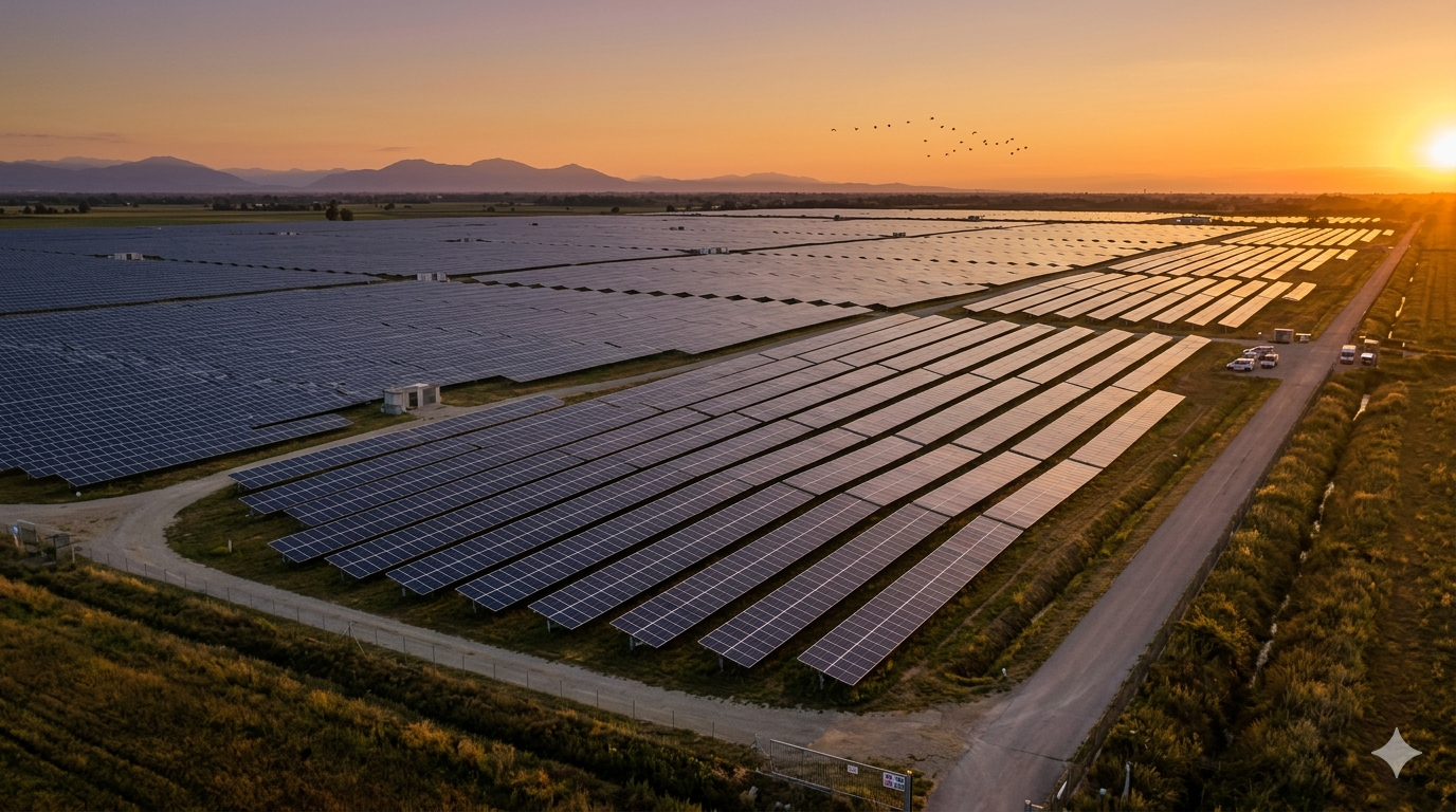 Pannelli fotovoltaici installati a terra