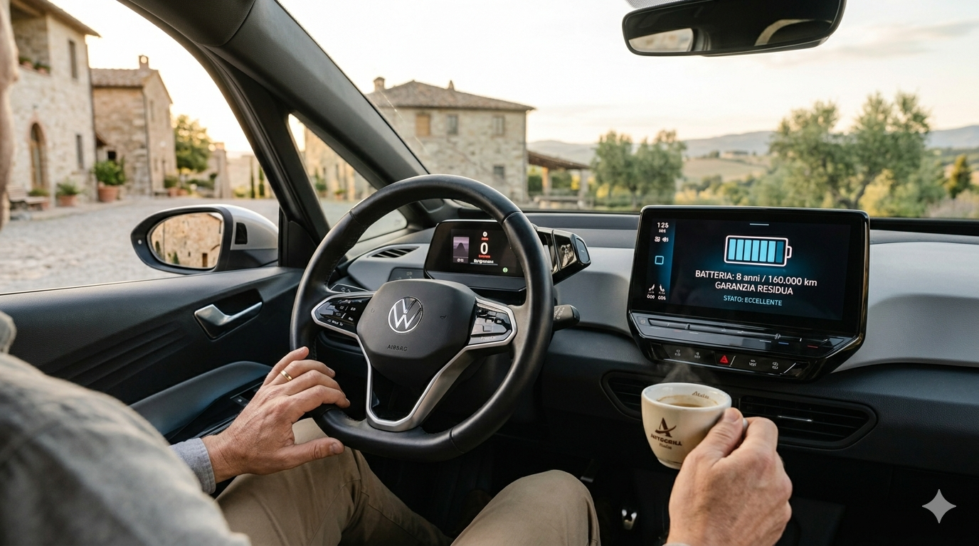 Interno auto elettrica usata e garanzia batteria 8 anni