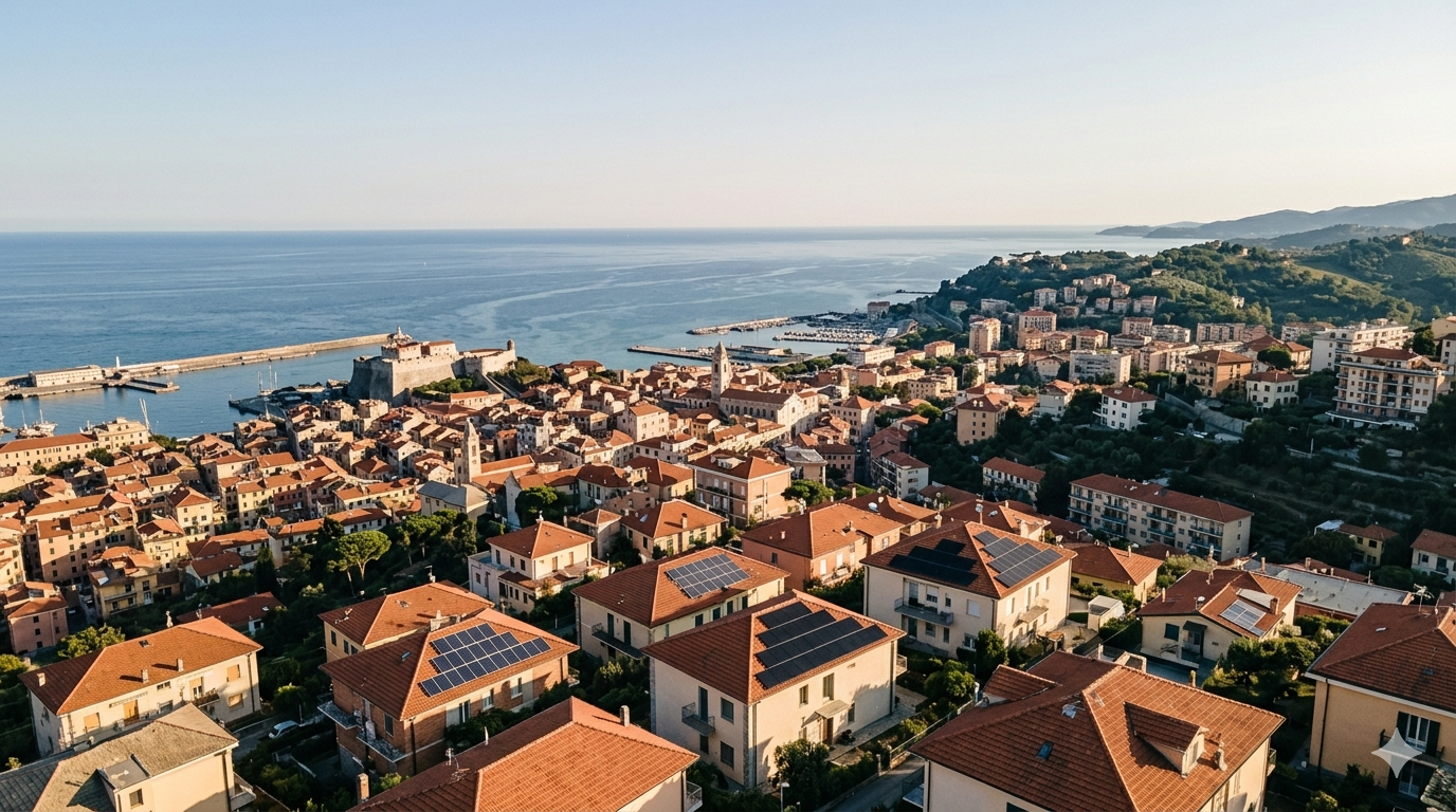 Impianto fotovoltaico installato da Green Mood in provincia di Savona