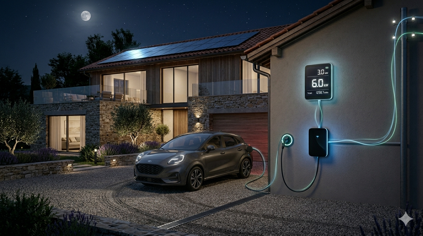 Ricarica auto elettrica notturna con potenza aumentata