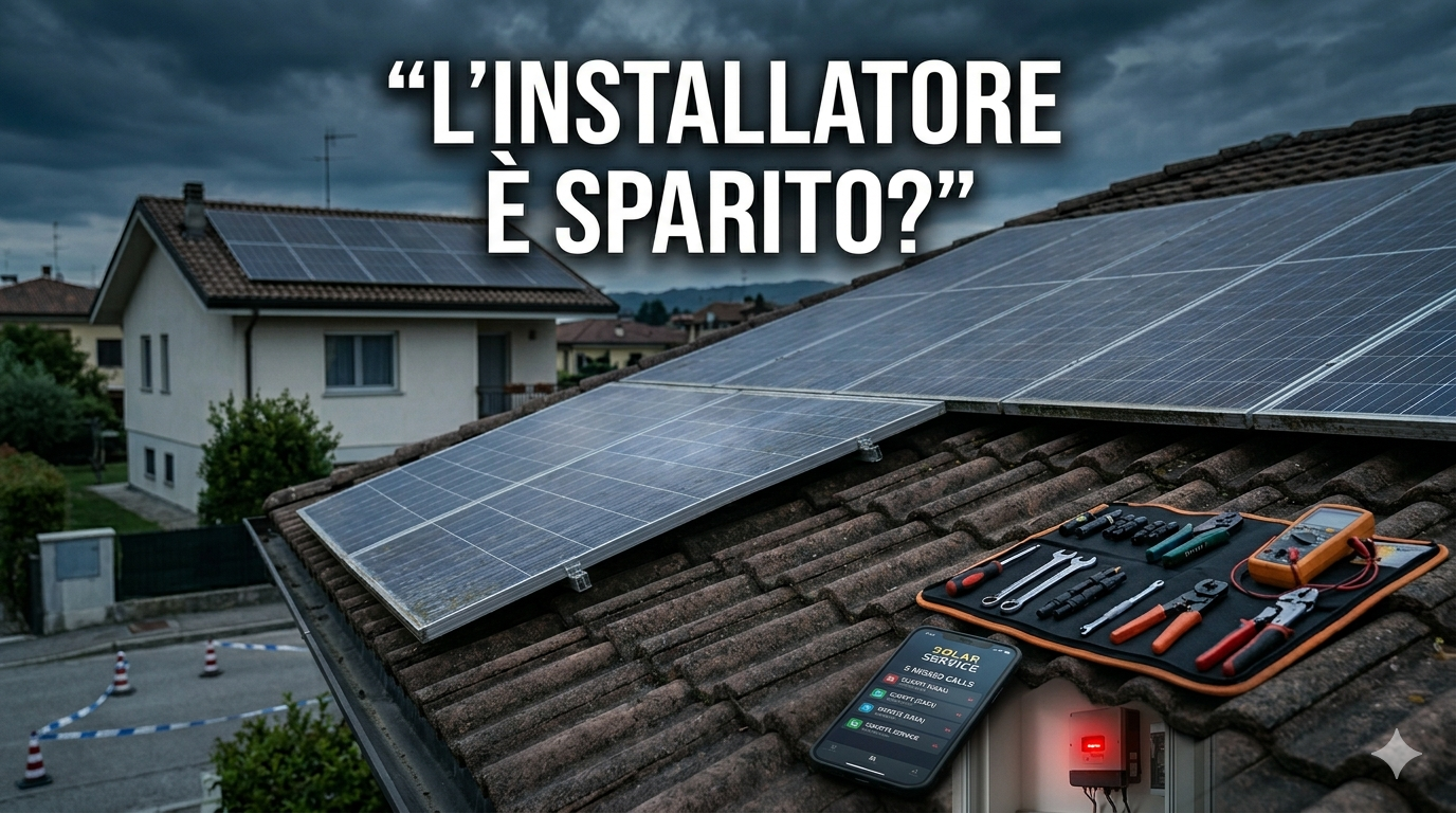 Installatore fotovoltaico sparito, azienda chiusa