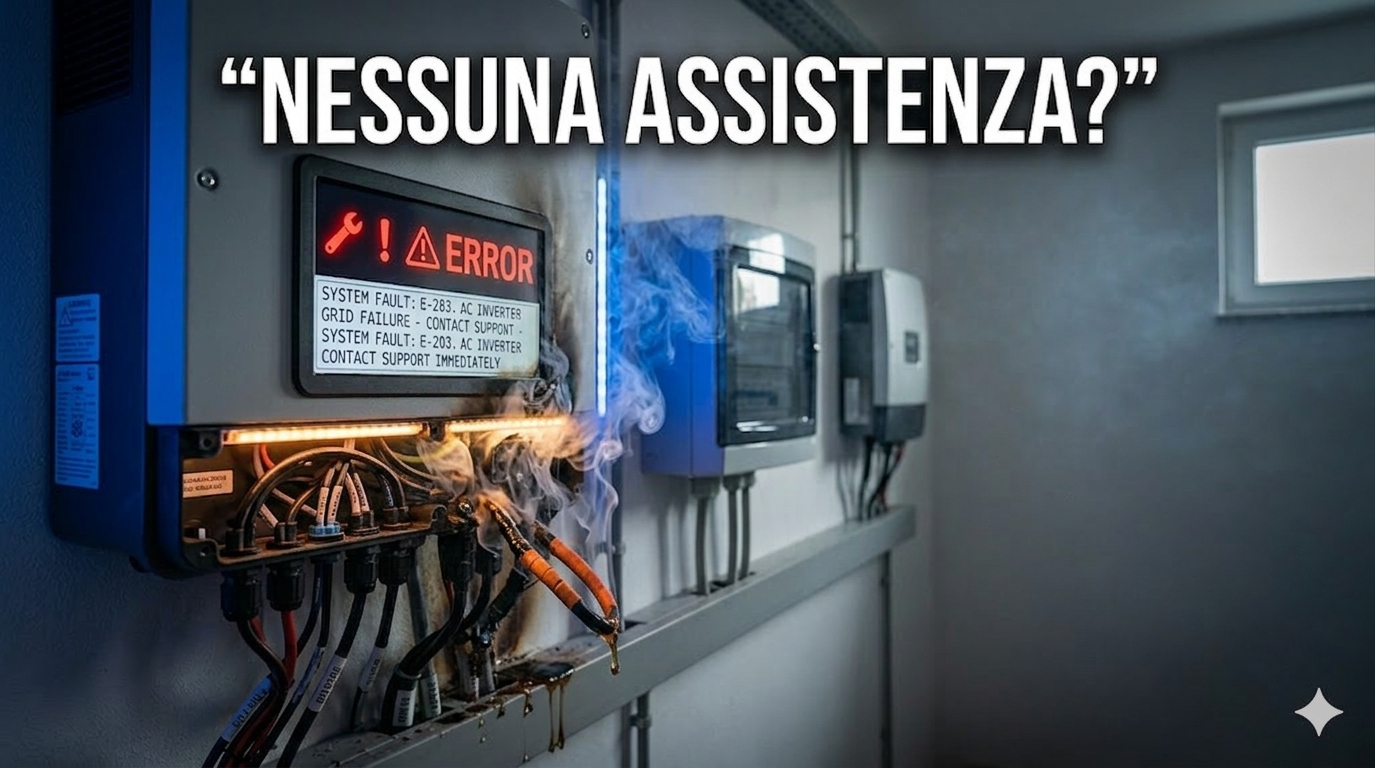 Nessuna assistenza fotovoltaico, cliente abbandonato