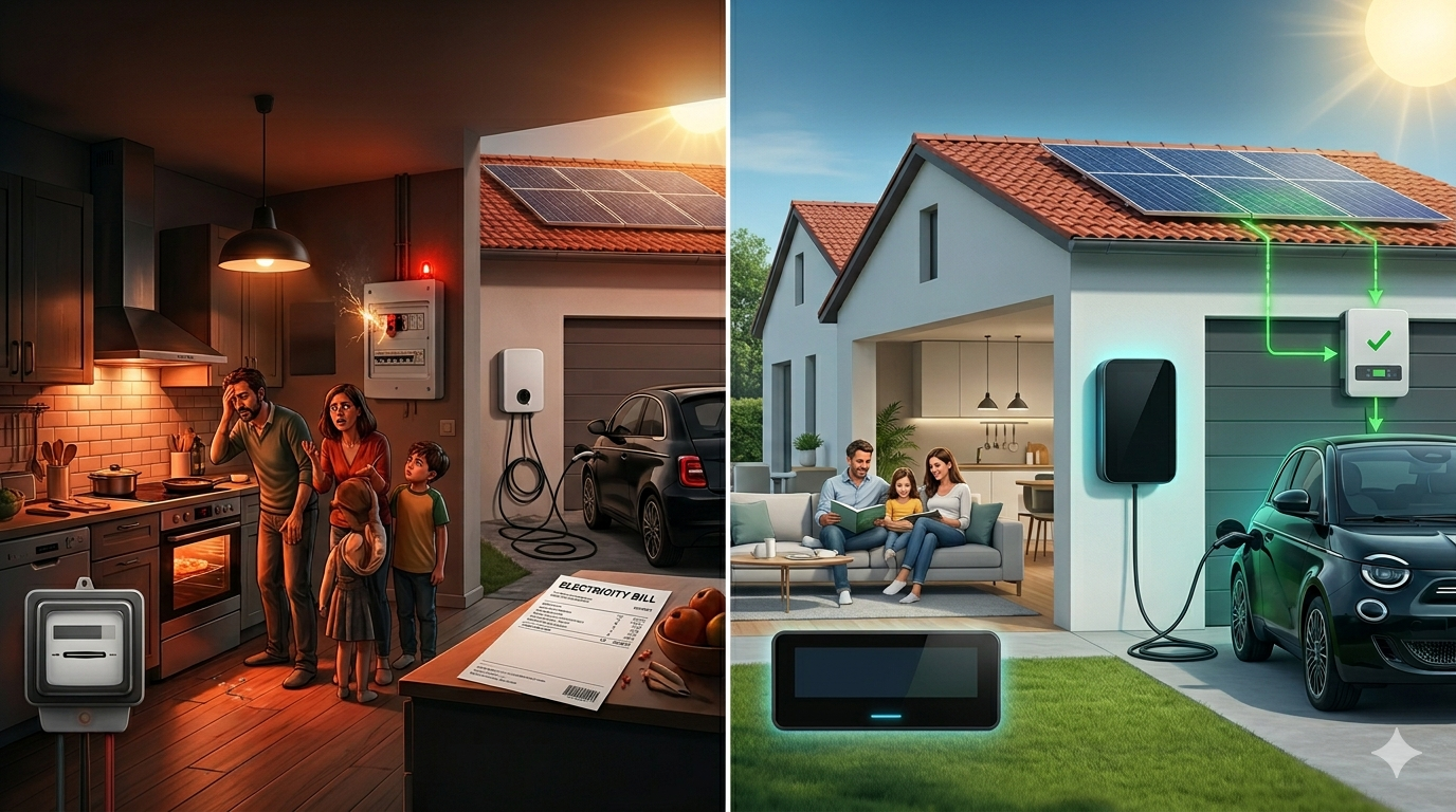 Perché serve la gestione dei carichi - wallbox smart vs wallbox economica senza bilanciamento