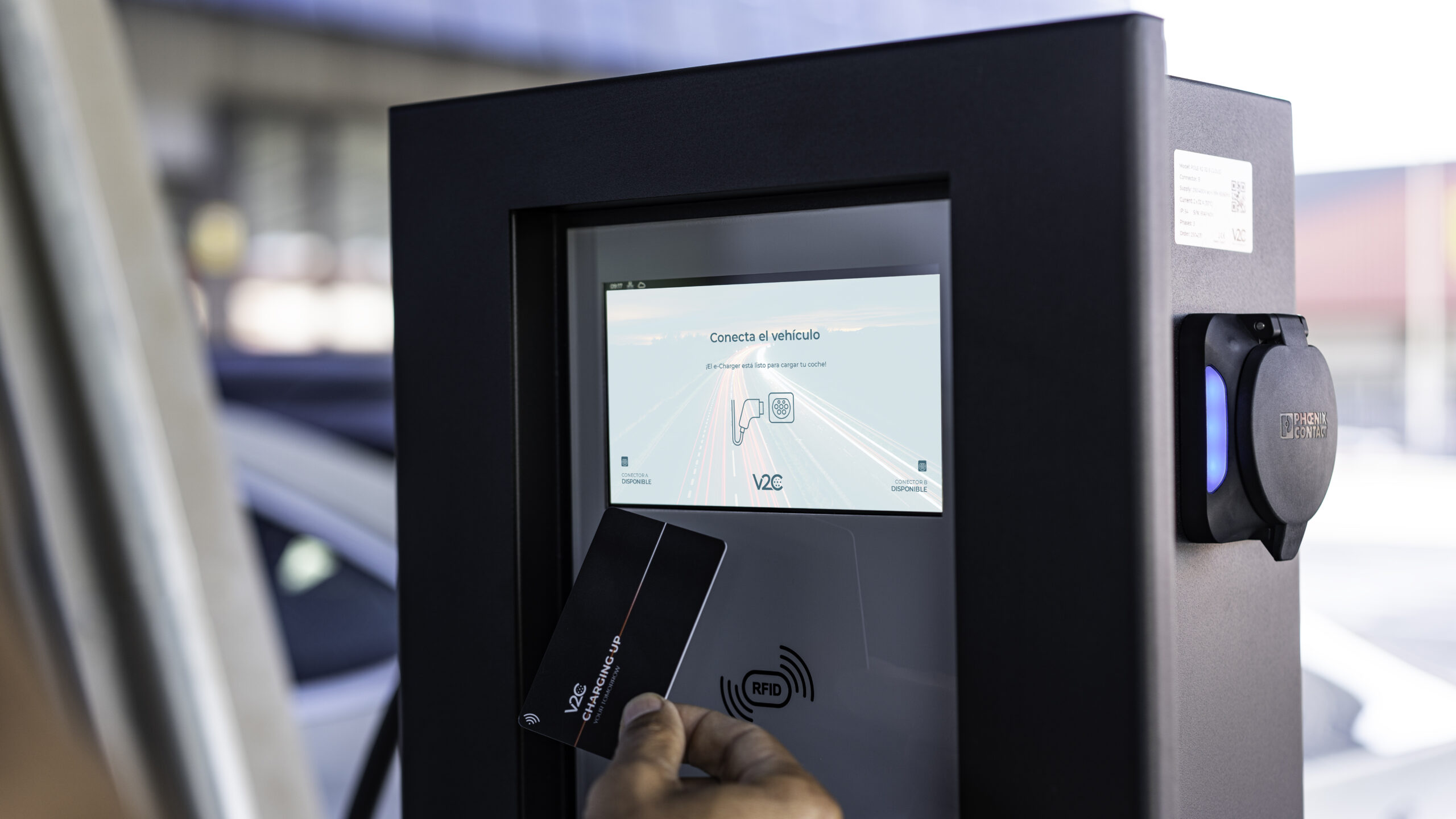 Dettaglio lettore RFID e display