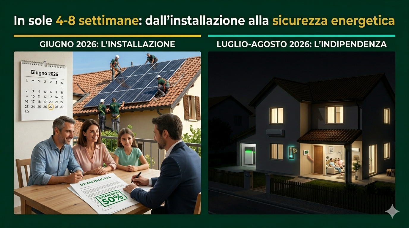 Perché conviene agire prima dell'estate 2026 per sicurezza energetica con fotovoltaico e accumulo