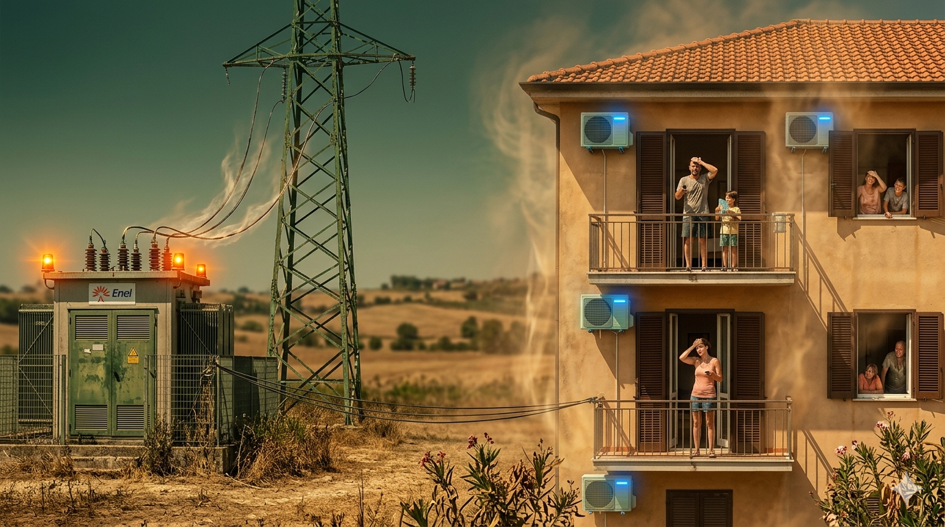 Ondate di calore 2026 in Italia: climatizzatori al massimo causano sovraccarico rete e blackout