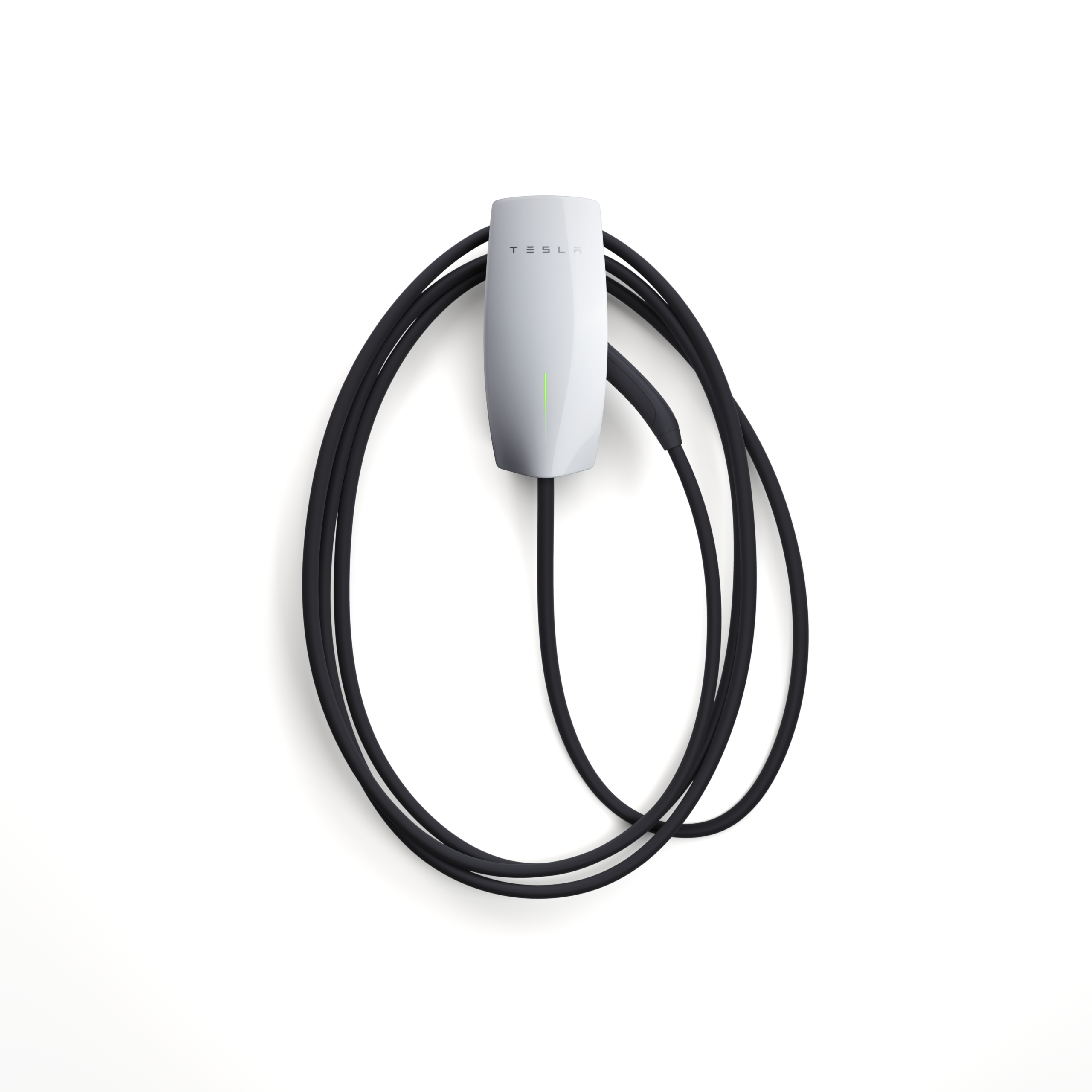 Tesla Wall Connector con logo Tesla e cavo di ricarica Tipo 2
