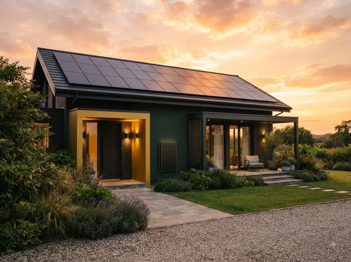 Villetta con impianto fotovoltaico e batteria di accumulo, la risposta alle bollette in aumento nel 2026