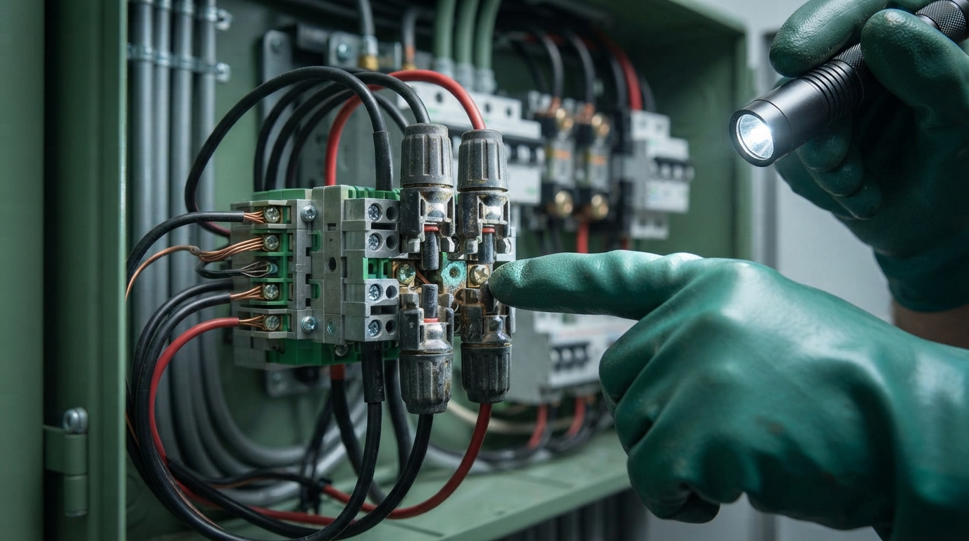 Dettaglio tecnico dei 3 errori piu comuni negli impianti fotovoltaici: connettori, quadri e manutenzione