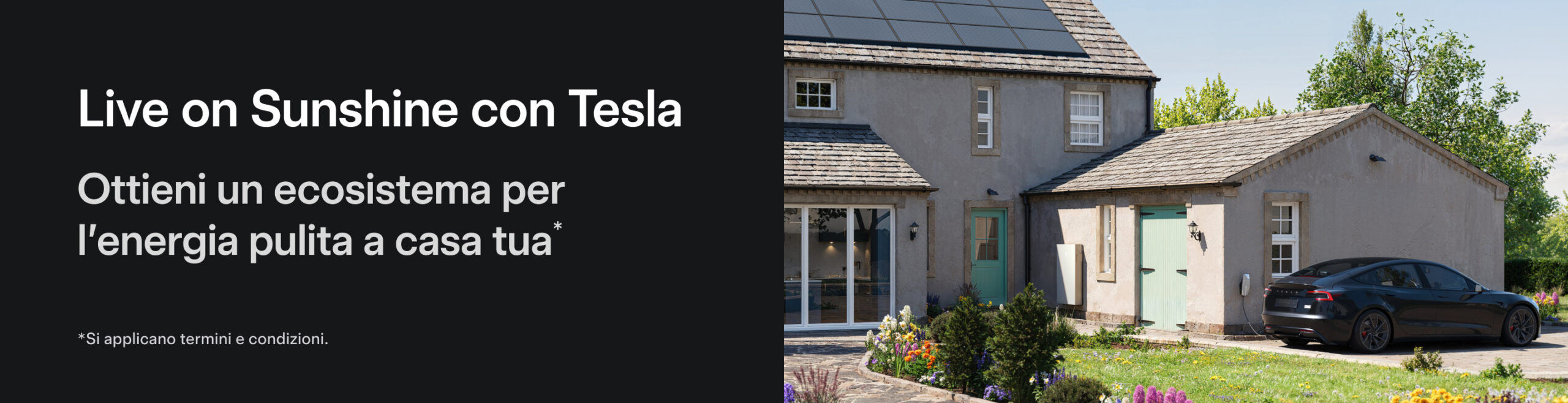 Live on Sunshine con Tesla: casa con fotovoltaico, Powerwall 3 e Tesla in ricarica