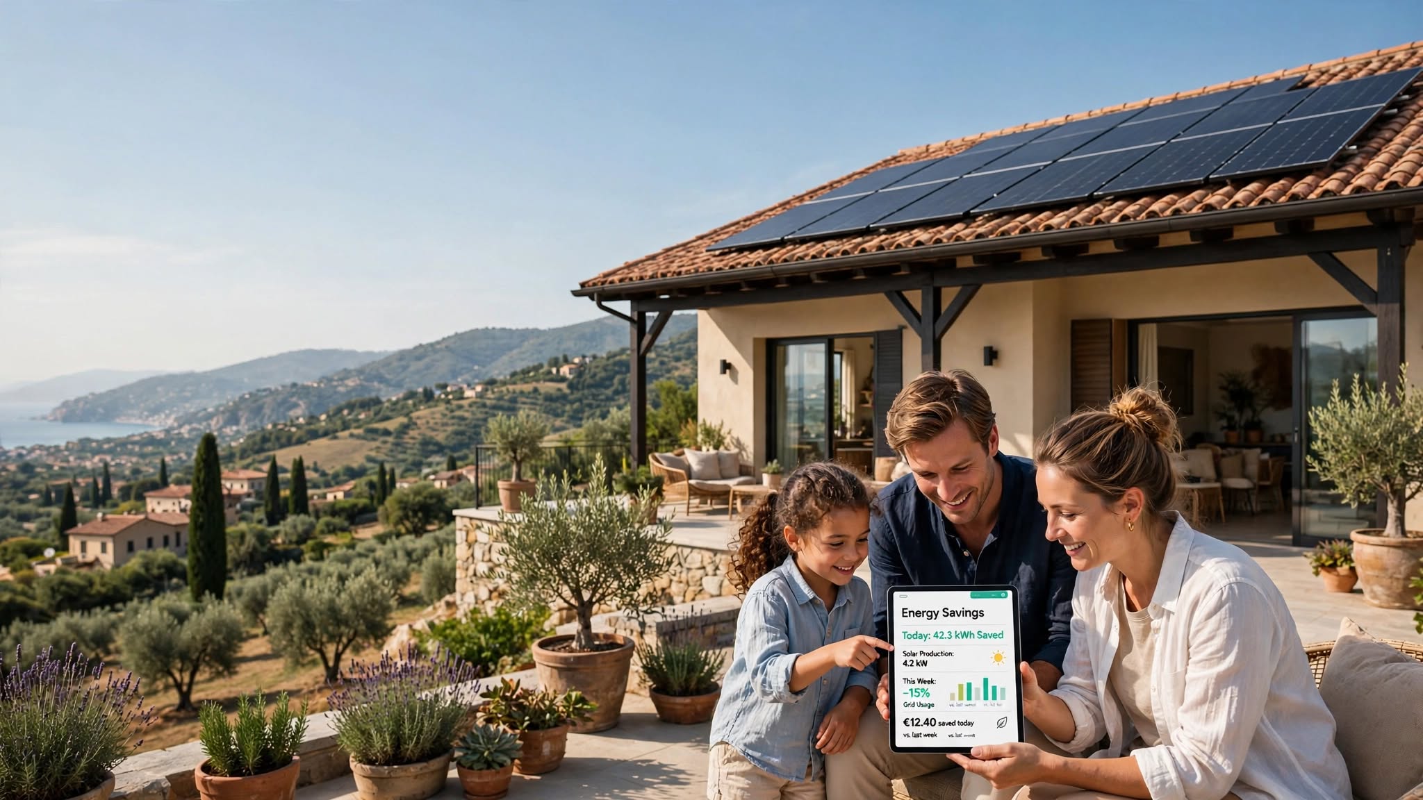 Famiglia ligure a Valleggia controlla il risparmio energetico da app con casa con fotovoltaico - Green Mood Italia