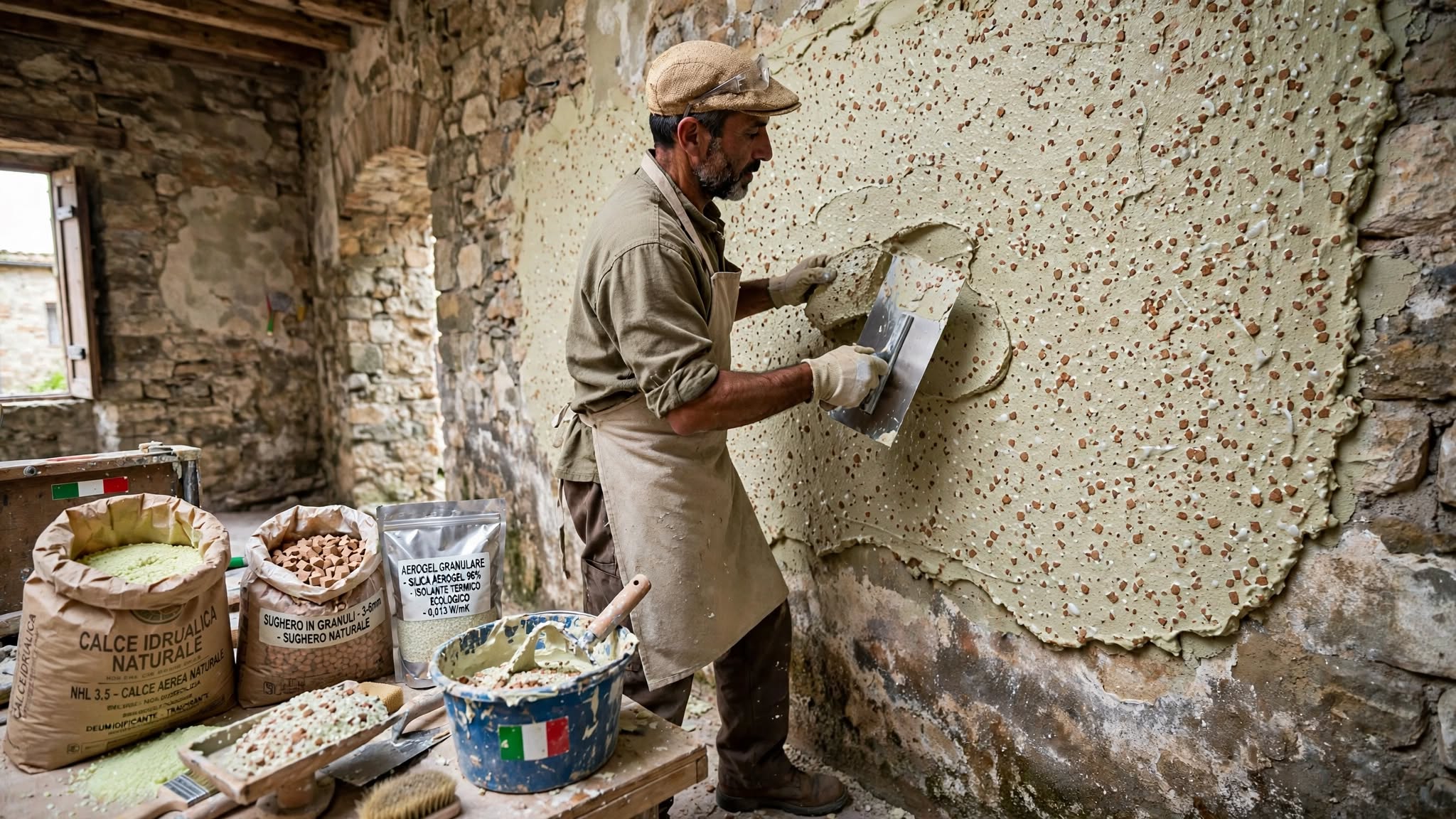 Facciata ventilata con intercapedine tra isolante e rivestimento